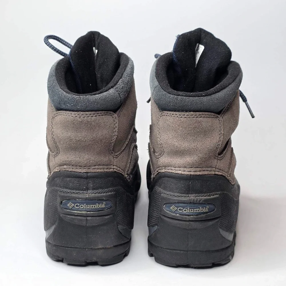 Columbia Snow King Men's Boots Size 10 Gray Black Suede Rubber Hiking Hi Shoes‎
